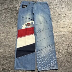Vintage Cleveland Cavaliers Jeans UNK NBA Mens 36x34 Blue Y2K Baggy Wide Leg